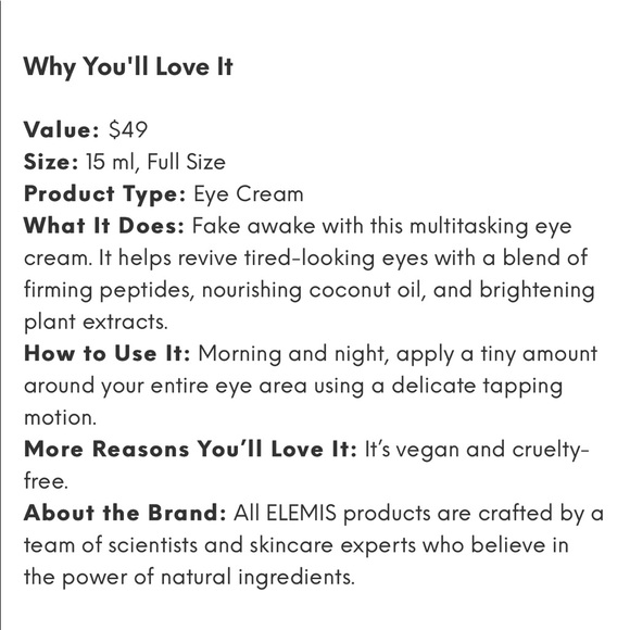 💙🆕💙 ELEMIS Peptide4 Eye Recovery Cream - Picture 2 of 6